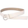 imageVince Womens 1 Inch Flat Ring Belt with Heat CreaseMilk