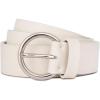 imageVince Womens 1 Inch Flat Ring Belt with Heat CreaseMilk