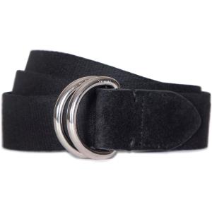 imageVince Womens 1 Inch D Ring Webbing BeltBlack