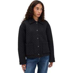 imageVince Womens Quilted Collared JacketBlack