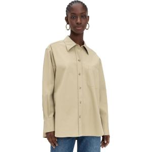 imageVince Womens Oversized ShirtCobble Stone