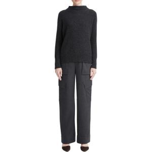 imageVince Womens Boiled Funnel Neck PulloverH Charcoal