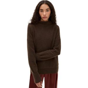 imageVince Womens Boiled Funnel Neck PulloverTruffle