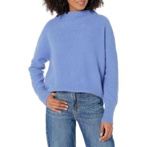 imageVince Womens Boiled Funnel Neck PulloverWave Quartz