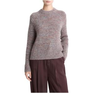 imageVince Womens Marled Crew NeckCognac Combo