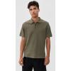 imageVince Mens Varigated Texture Short Sleeve PoloDome