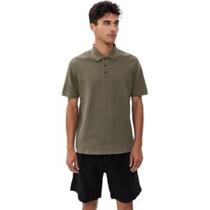 imageVince Mens Varigated Texture Short Sleeve PoloDome