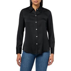 imageVince Womens Slim Fit Classic ShirtBlack