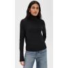 imageVince Womens Essential TurtleneckBlack
