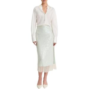 imageVince Womens Bias LS BlouseOffwhite