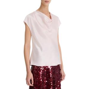 imageVince Womens Cowl Nk Cap SLV BlouseBallet