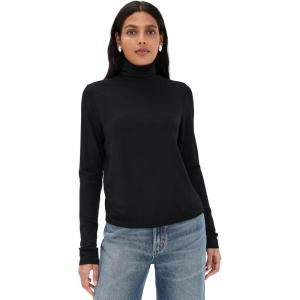 imageVince Womens Essential TurtleneckBlack