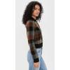 imageVince Womens Check Plaid Cashmere Polo CardiganCacaoDk H PewterBlack Combo