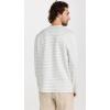 imageVince Mens Brenton Stripe LS CrewCreamOxford Blue