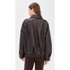 imageVince Womens Leather Oversized Biker JacketDark Fig