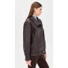 imageVince Womens Leather Oversized Biker JacketDark Fig