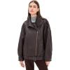 imageVince Womens Leather Oversized Biker JacketDark Fig
