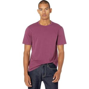 imageVince Mens Garment Dye Short Sleeve CrewWashed Hyperion Berry