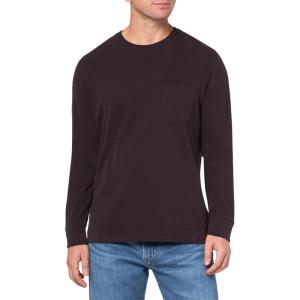 imageVince Mens Sueded Jersey Pocket Crew TeeOxblood
