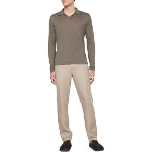 imageVince mens Linen LS Johnny CollarLinen LS Johnny CollarSycamore