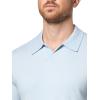 imageVince Mens Birdseye Johnny Collar PoloH GlacierPearl