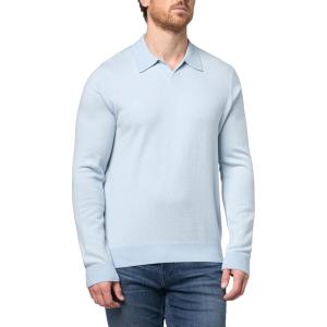 imageVince Mens Birdseye Johnny Collar PoloH GlacierPearl