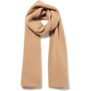 imageVince Mens Cashmere Blend Shaker Stitch Rib Knit ScarfCamel