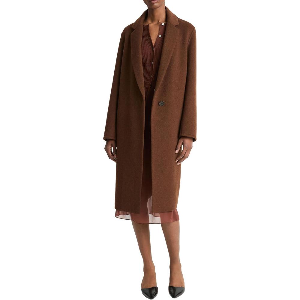 imageVince womens Classic Straight CoatDeep Oak