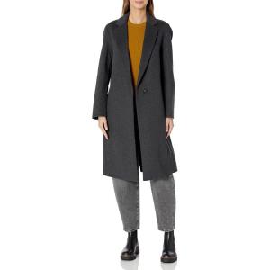 imageVince womens Classic Straight CoatCharcoal