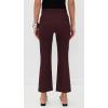 imageVince Womens Mid Rise Pintuck Crop Flare PantsOxblood