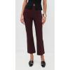 imageVince Womens Mid Rise Pintuck Crop Flare PantsOxblood