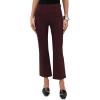 imageVince Womens Mid Rise Pintuck Crop Flare PantsOxblood