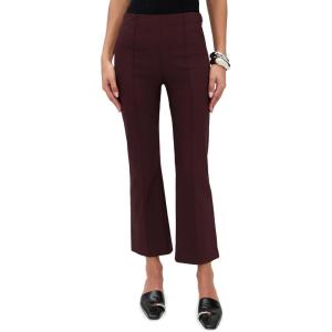 imageVince Womens Mid Rise Pintuck Crop Flare PantsOxblood