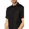 imageVince Mens Linen Short Sleeve ShirtBlack