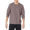 imageVince Mens Dbl Face Feeder Stripe LS CrewMed H GreyBeet Root