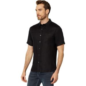 imageVince Mens Linen Short Sleeve ShirtBlack