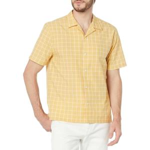 imageVince Mens Mallorca Windowpane SSGolden CoastBone