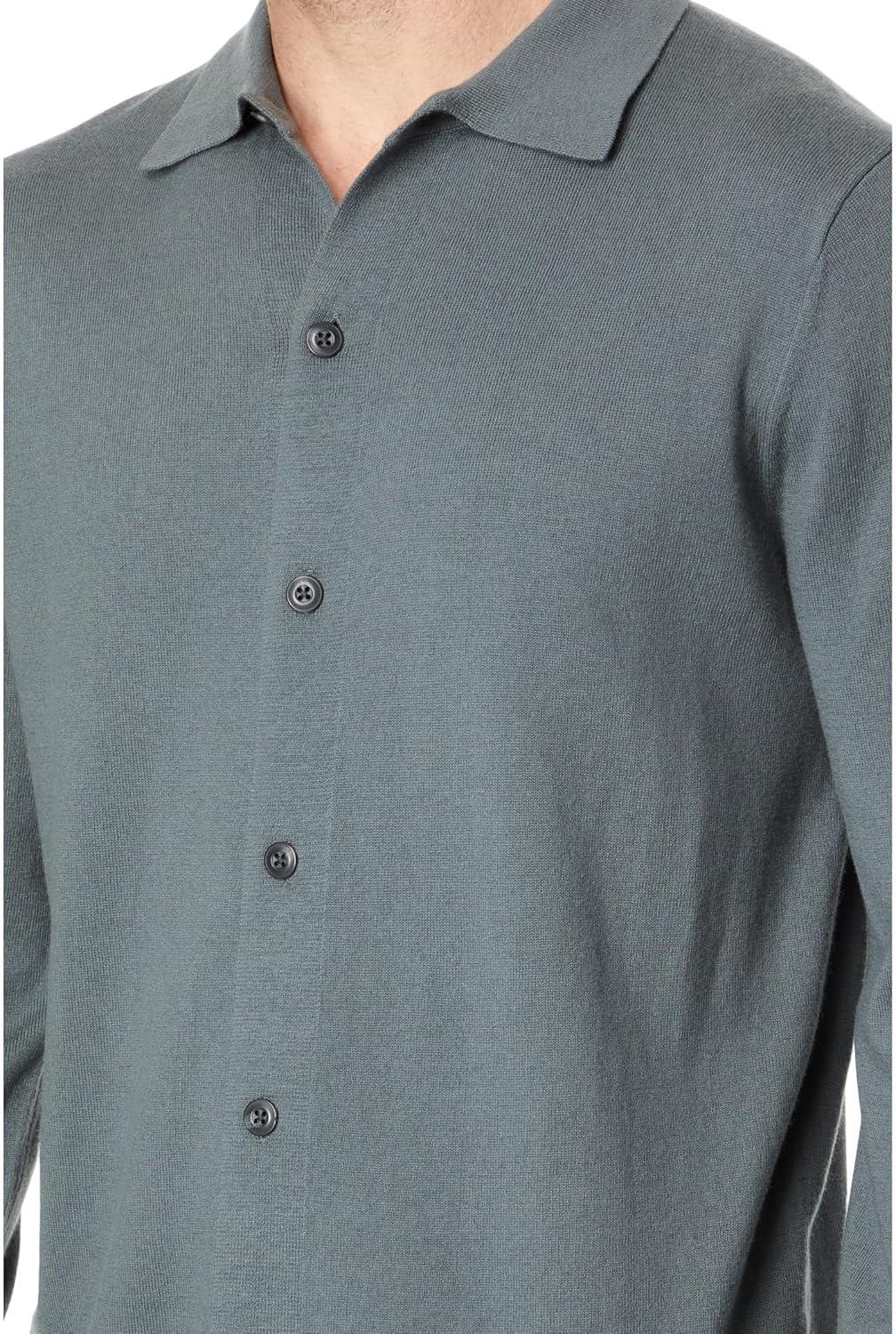 imageVince Mens Merino Button DownDusty Teal