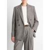 imageVince Womens Houndstooth Double Breasted Blazer