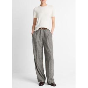 image:imageVince Womens High Rise Wool Blend Houndstooth Trouser