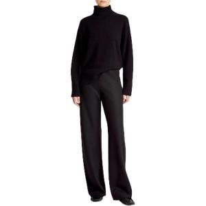 image:imageVince Womens High Waist Wool Blend Bias PantsBlack