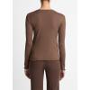 image:imageVince Womens Ruffled Edge LS Crew