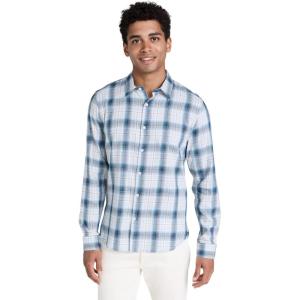 image:imageVince Mens Seaside Plaid LSSurf Mist