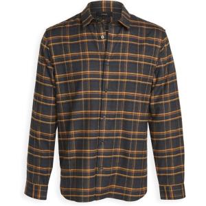 image:imageVince Mens Windowpane Plaid Long SleeveStone Charcoal