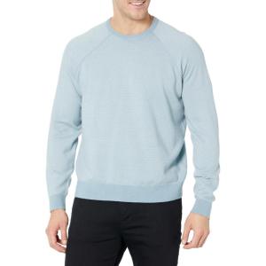 image:imageVince Mens Birdseye Raglan Long Sleeve CrewLake BlueDeco Cream