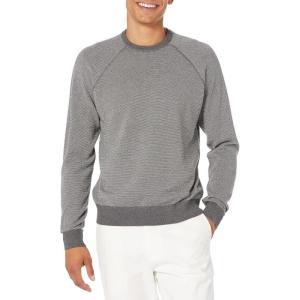 image:imageVince Mens Birdseye Raglan Long Sleeve CrewMed H GreyDeco Cream