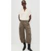 image:imageVince Womens Gathered Neck Cap Sleeve Silk BlouseCrme