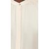 image:imageVince Womens Gathered Neck Cap Sleeve Silk BlouseCrme