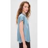 image:imageVince Womens Gathered Neck Cap Sleeve Silk BlouseDel Mar