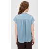 image:imageVince Womens Gathered Neck Cap Sleeve Silk BlouseDel Mar